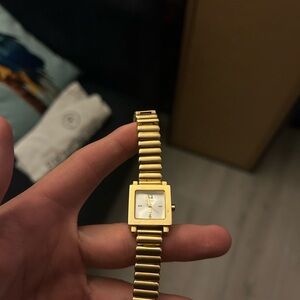 Gold Square Expansion Bracelet Watch